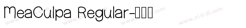 MeaCulpa Regular字体转换